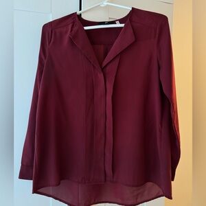 H&M Burgundy Blouse Size 4
